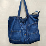 Denim Shoulder Bag for Women Casual Jeans Large Handbags