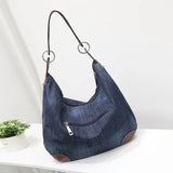 Women Denim Tote Bag Large Capacity Top Handle Bag