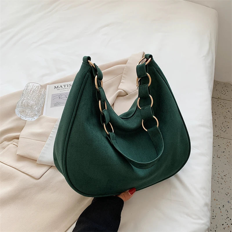 Matte Crossbody Bag for Women Casual Vintage Tote Girls Large-capacity Handbag