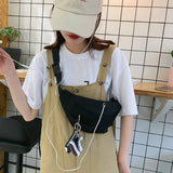 Canvas Women's Belt Bag Vintage Waist Pack Chest Packs