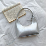 Women Hobo Shoulder Bags Glossy PU Leather Purses And Handbags