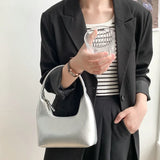 Women Hobo Shoulder Bags Glossy PU Leather Purses And Handbags
