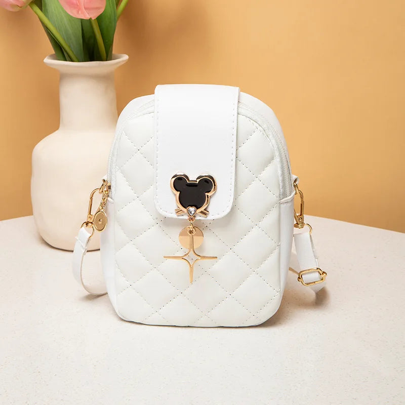 Lingge Embroidery Cross-Body Shoulder Bag for Women