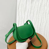 Small PU Leather Shoulder Crossbody Handbag Solid Top-Handle Bags