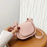 Small PU Leather Shoulder Crossbody Handbag Solid Top-Handle Bags