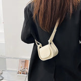 Small PU Leather Shoulder Crossbody Handbag Solid Top-Handle Bags