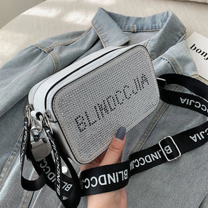 Women Diamond Hobo-bag Clutch Shoulder Bags Handbag PU Leather Messenger Bag