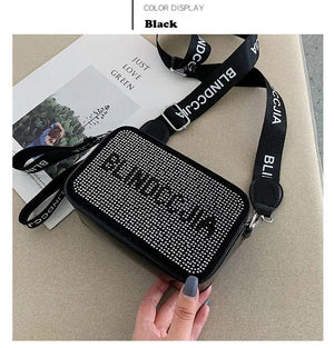 Women Diamond Hobo-bag Clutch Shoulder Bags Handbag PU Leather Messenger Bag