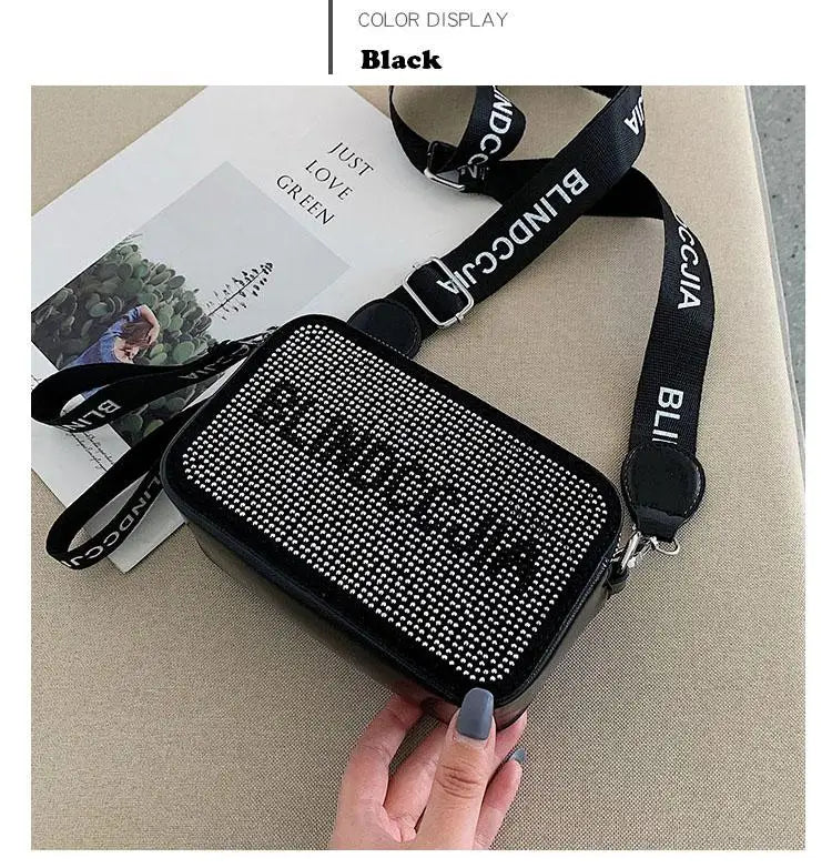 Women Diamond Hobo-bag Clutch Shoulder Bags Handbag PU Leather Messenger Bag