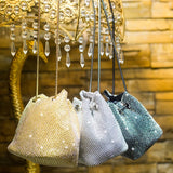 Women Rhinestone Shoulder Bag Diamond Handbag Wedding Clutch Crossbody Purse