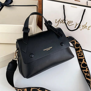 Double Buckle Handbags Women PU Leather Shoulder Bags Crossbody Bags