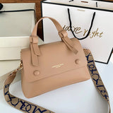 Double Buckle Handbags Women PU Leather Shoulder Bags Crossbody Bags