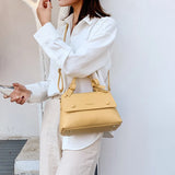 Double Buckle Handbags Women PU Leather Shoulder Bags Crossbody Bags