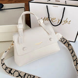 Double Buckle Handbags Women PU Leather Shoulder Bags Crossbody Bags