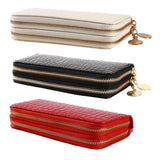 Women Double Zipper Wallets Long Handbag Phone Bag Hot 20231