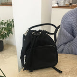 Women Drawstring Shoulder Bag Multifunction Small Travel Bag