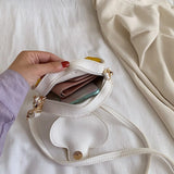 Duck Shape Crossbody Bag PU Leather Shoulder Handbag
