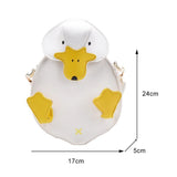 Duck Shape Crossbody Bag PU Leather Shoulder Handbag