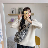Women Dumpling Buns Bag Retro Pattern Shoulder Crossbody Hobo Bag