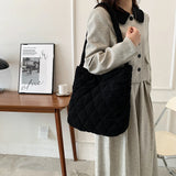 Corduroy Women Eco Shopping Bag Reusable Totes Casual Big Capacity