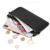 Women Chain Shoulder Bag Wallet Long Cosmetic Bag Leather Large Capacity Mobile