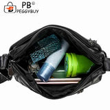Women Flower Print Messenger Shoulder Bag PU Leather Crossbody Handbag