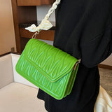 Women Ribbon Shoulder Bag Texture Temperament Underarm Bag Female Messenger Bag
