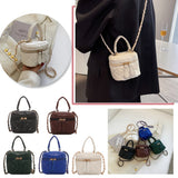 Women's PU Leather Shoulder Bag Zipper Mini Crossbody Handbag