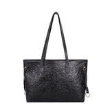 Women Embossed Korea Japan Large Capacity Shoulder Female Fashion PU Underarm