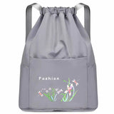 Women Embroidered Print Backpack Foldable Waterproof Bag