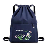 Women Embroidered Print Backpack Foldable Waterproof Bag