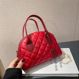 Women Embroidered Shell Bag Lady Mini Ringer Makeup Bag Small Shoulder Bag