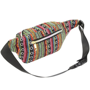 Vintage Ethnic Fanny Pack Travel Waist Purse