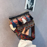 Ethnic Style Shoulder Bag with Adjustable Strap