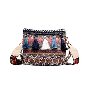 Ethnic Style Shoulder Bag with Adjustable Strap Fanny Pack