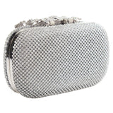 Flower Crystal Clutch Wedding Purse Rhinestones Shoulder Bag