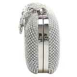 Flower Crystal Clutch Wedding Purse Rhinestones Chain Bag Diamond Shoulder Tote