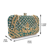 Women Evening Bag Handbag Party Wedding Bridal Clutch with Chain