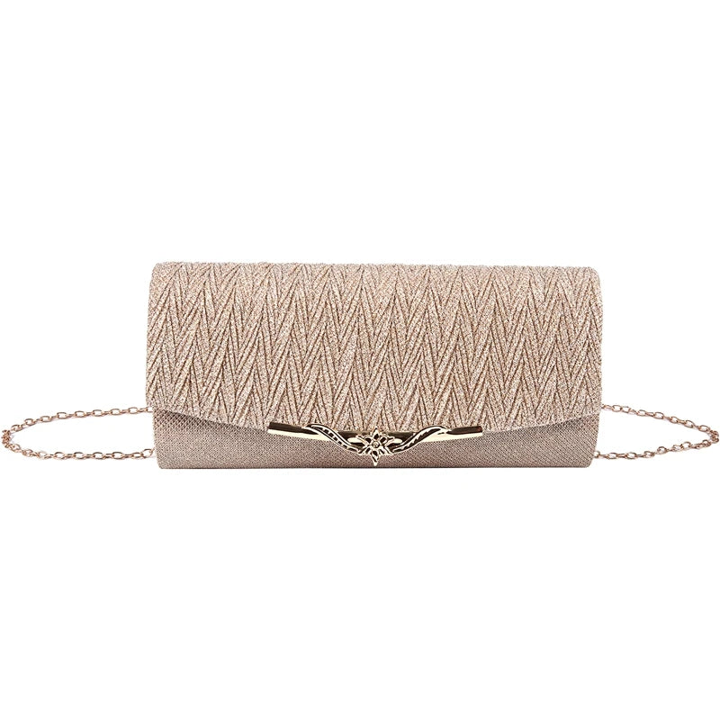 Glitter Evening Bag Party Wedding Clutches Chain Shoulder Bag