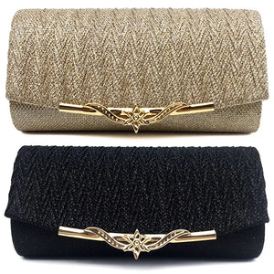 Glitter Evening Bag for Women Wedding Clutch Handbag Chain Shoulder Bag