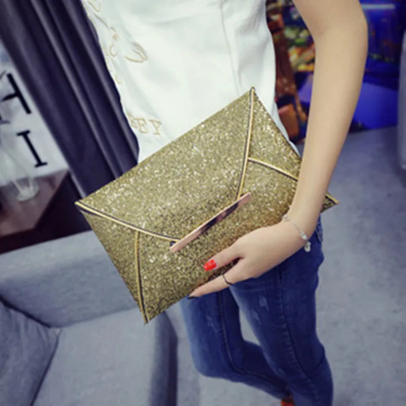 Sequins Envelope Handbag Wedding Clutches Purses