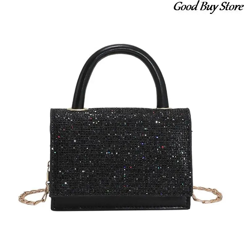 Rhinestone Shoulder Bag Sequins Purse Handbag Party Totes