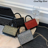 Rhinestone Shoulder Bag Sequins Purse Handbag Party Totes