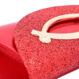Sequin Clutch Wedding Purse Party Banquet Silver