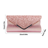 Crystal Clutch Evening Bag Wedding Party Silver Sequin Shoulder Purse