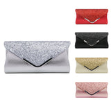 Crystal Clutch Evening Bag Wedding Party Silver Sequin Shoulder Purse