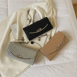 Women Evening Clutch Bag Flowers Wedding Purse Party Silver Sequin Shoulder Bag
