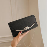 Women Evening Clutch Bag Flowers Wedding Purse Party Silver Sequin Shoulder Bag