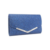 Women Diamond Rhinestone Clutch Crystal Wallet Wedding Party Silver Bag
