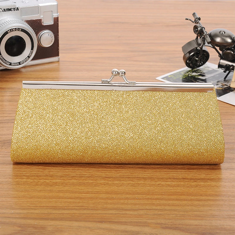 Women Evening Clutch Diamond Sequined Clutch Wedding Party Purse Chain Handbag